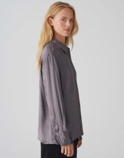 Online Satinbluse FENZY Loose aus fließender Viskose Blusen
