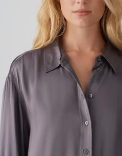 Online Satinbluse FENZY Loose aus fließender Viskose Blusen