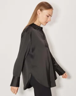 Fashion Satinbluse ZANZA Loose im Oversize Stil Blusen