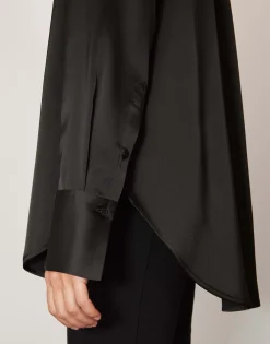 Fashion Satinbluse ZANZA Loose im Oversize Stil Blusen