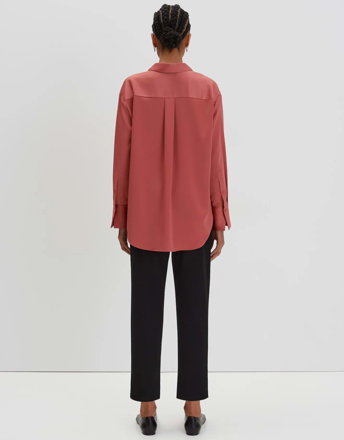 Outlet Satinbluse ZANZA Loose im Oversize Stil Blusen