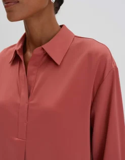 Outlet Satinbluse ZANZA Loose im Oversize Stil Blusen