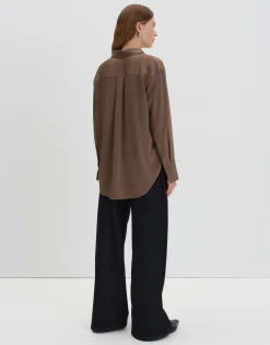 Online Satinbluse ZANZA Loose im Oversize Stil Blusen