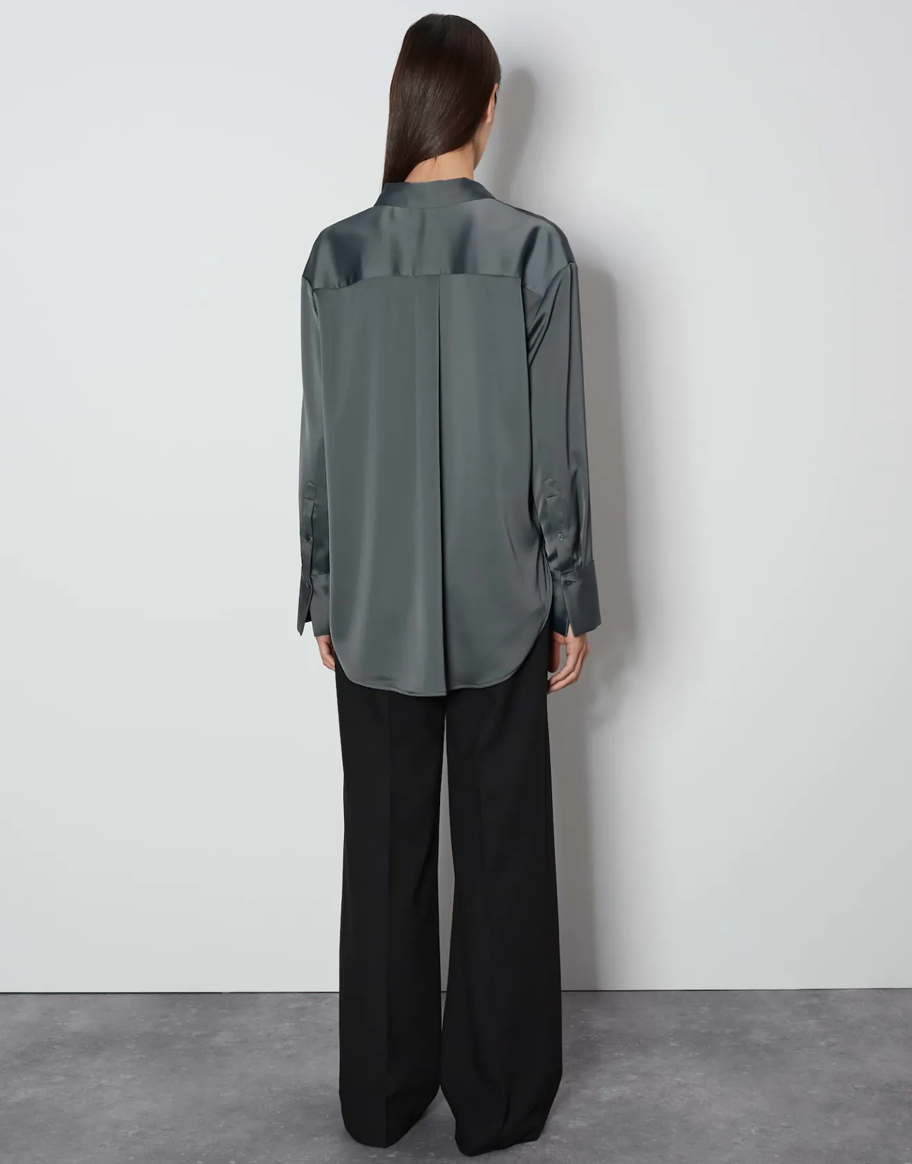 Cheap Satinbluse ZANZA Loose im Oversize Stil Blusen