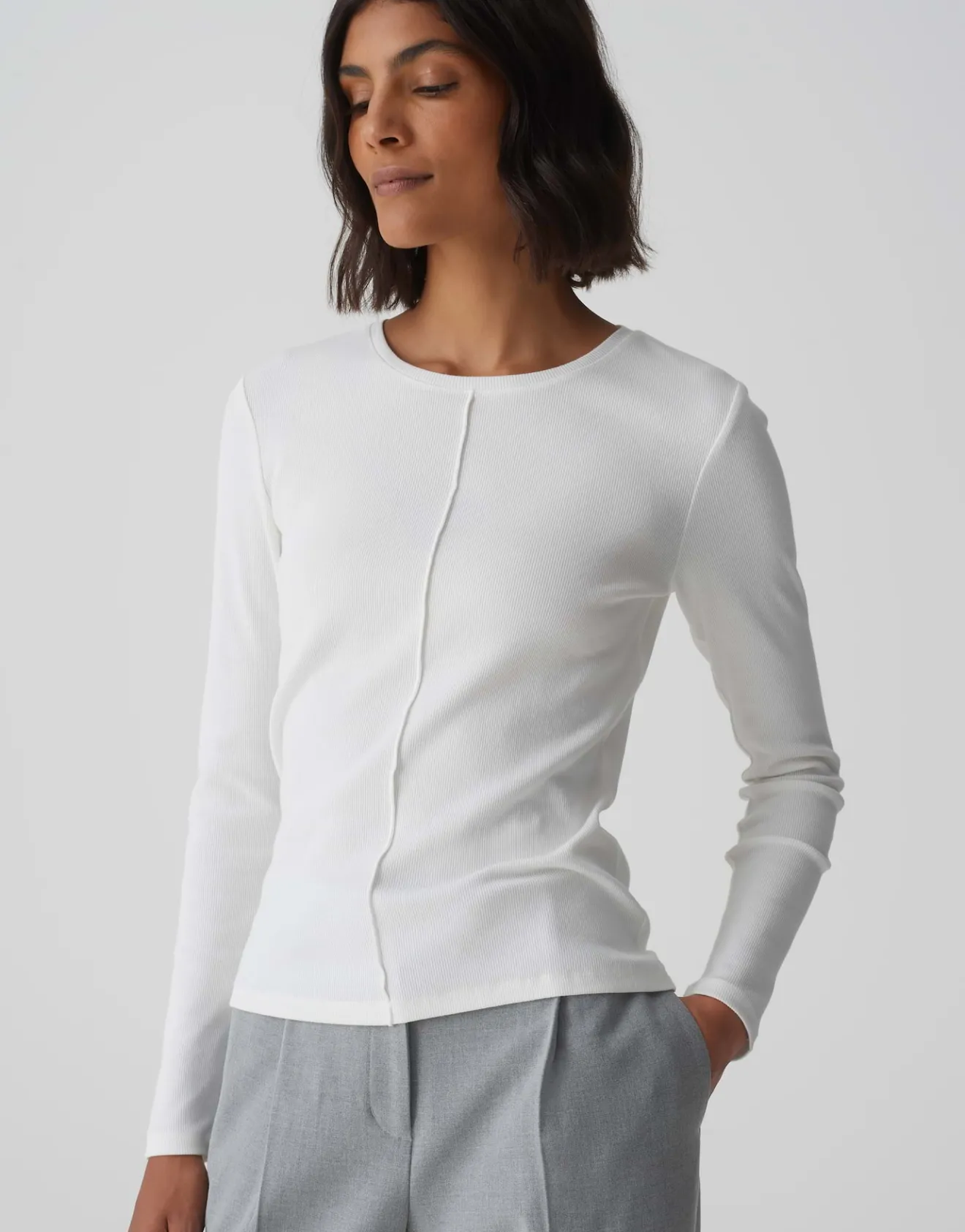 Sale Schmales Rippshirt Sadalie aus BCI Cotton Mix Basics|Shirts