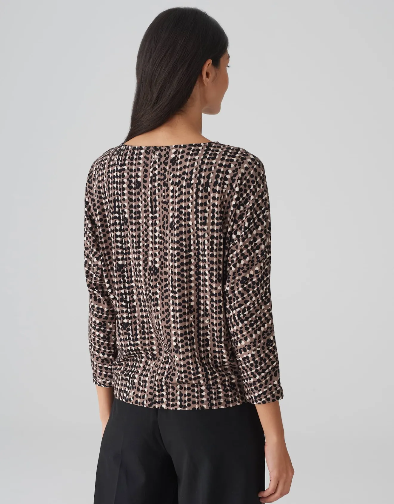 Clearance Shirt SEBRY SHINE Batwing Fit aus Viskose Mix Shirts