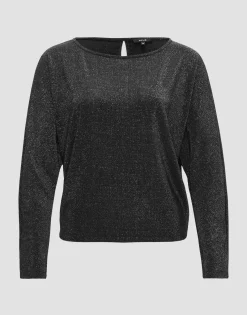 Best Shirt SIGLAM Batwing Fit aus schimmerndem Jersey Shirts