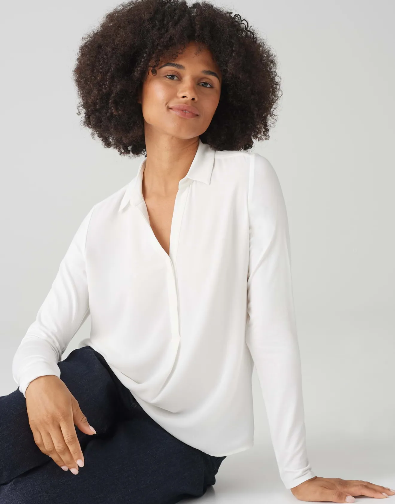 Outlet Shirtbluse FRERA Regular aus Material Mix Blusen