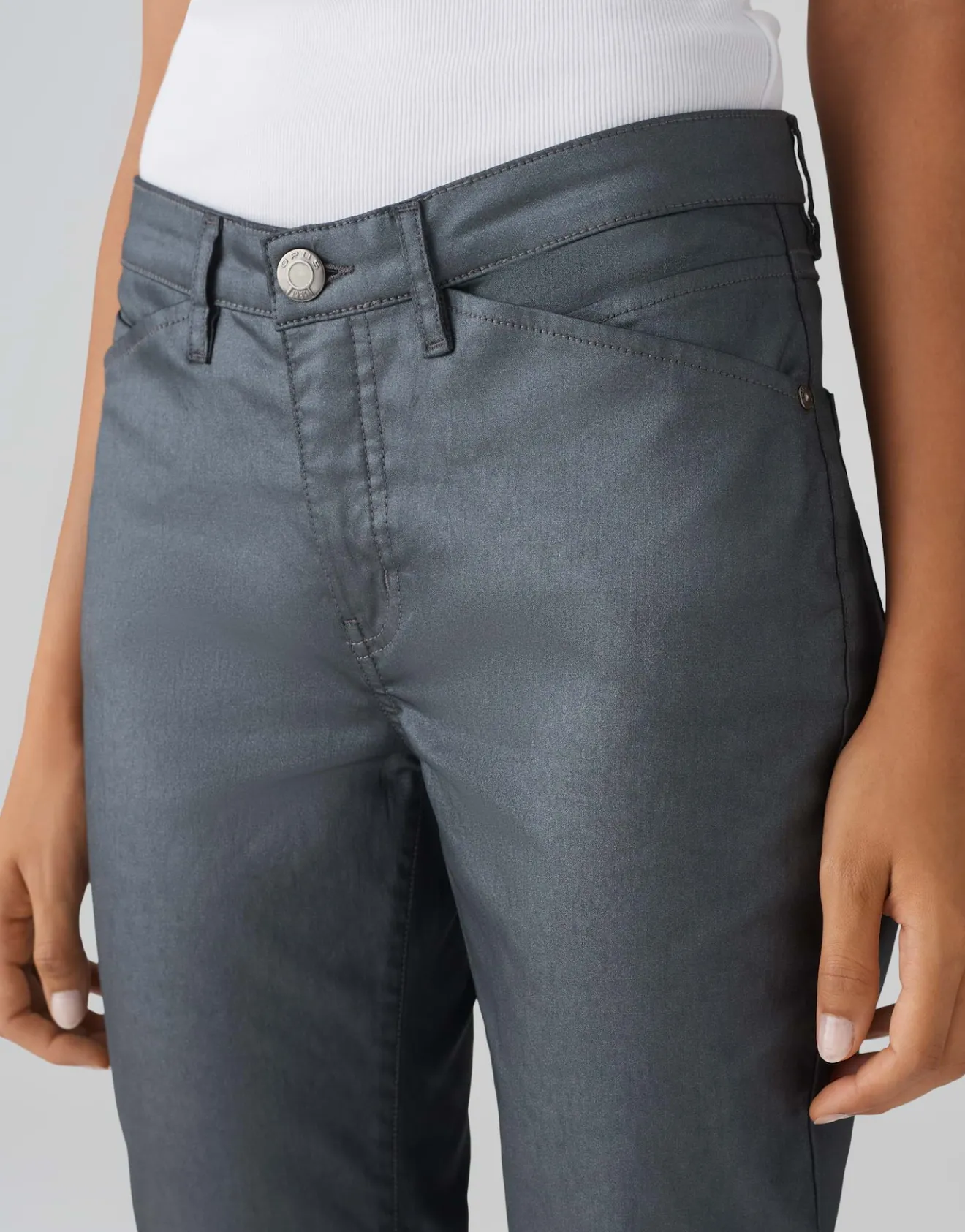 Sale Slim Jeans EMILY CLASSY Mid Rise mit Coating Hosen|Jeans