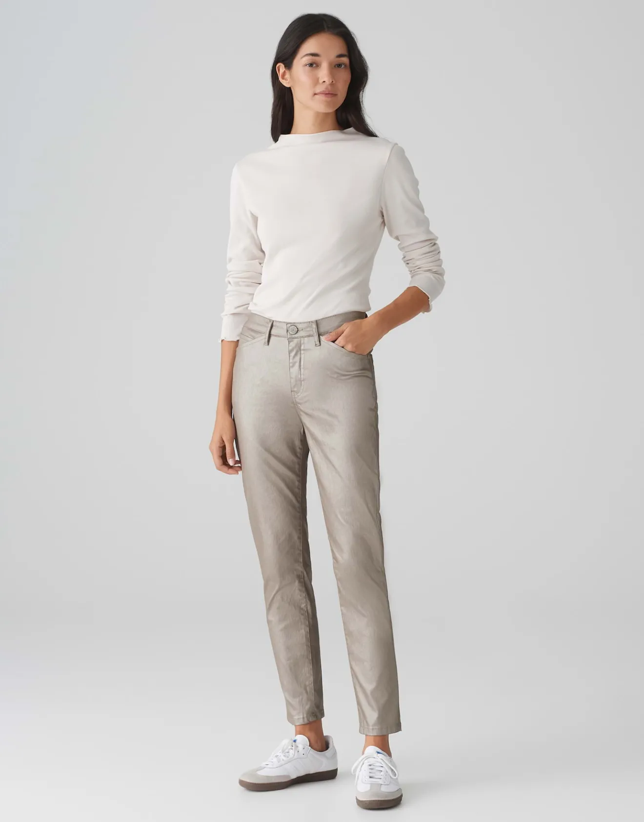 Sale Slim Jeans EMILY CLASSY Mid Rise mit Coating Hosen|Jeans