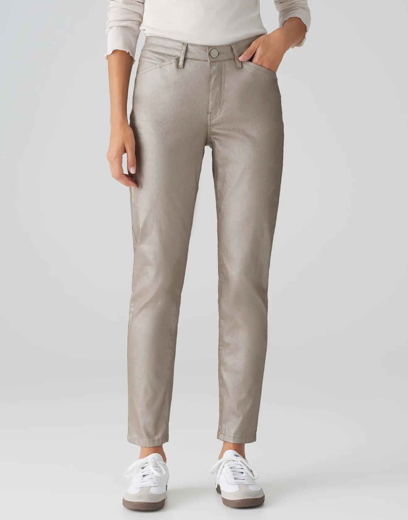 Sale Slim Jeans EMILY CLASSY Mid Rise mit Coating Hosen|Jeans