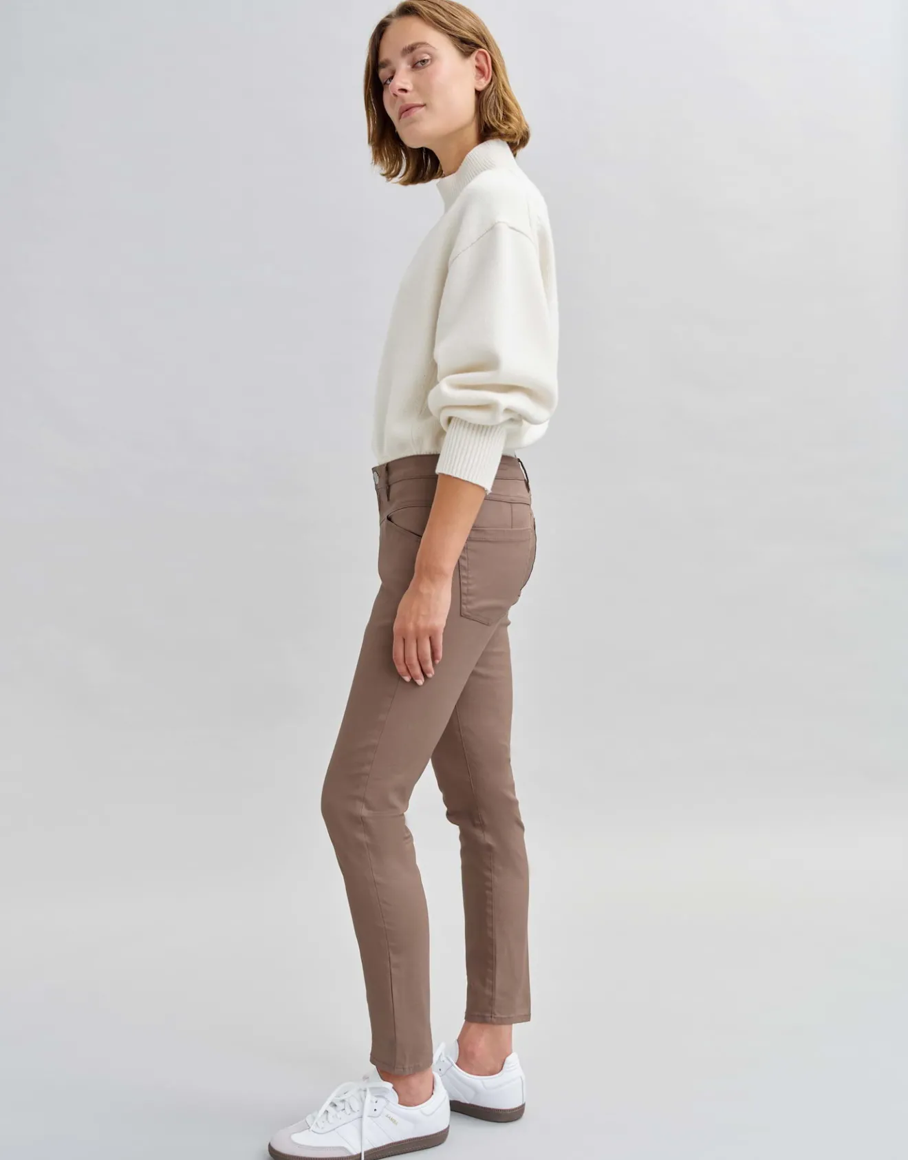 Clearance Slim Jeans EVITA REMIX Mid Rise mit Coating Hosen|Jeans