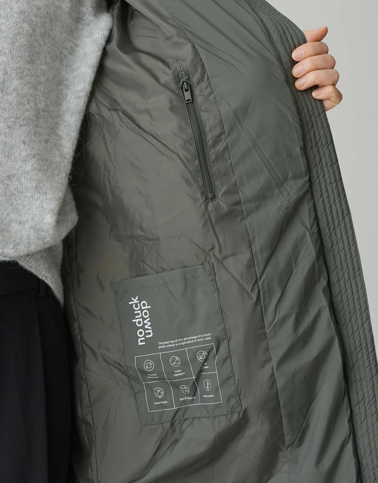 Cheap Steppmantel HUBINE FRESH aus recycelter Daunen Alternative Jacken & Mäntel