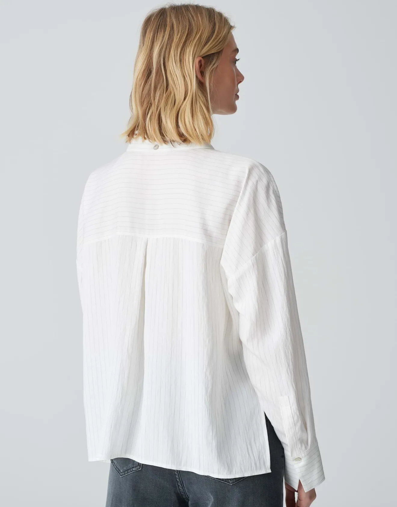 Cheap Streifenbluse FREDI Boxy Fit aus Modal Mix Blusen