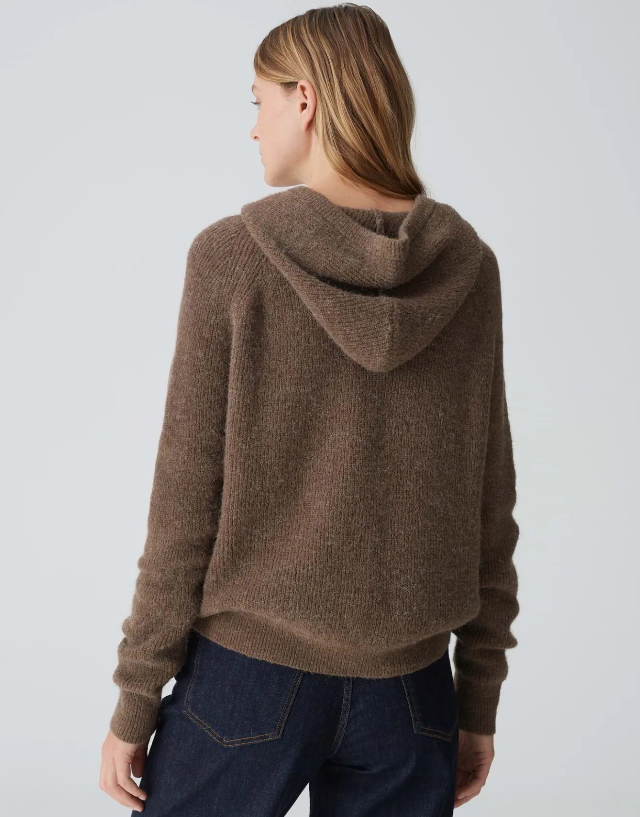 Best Sale Strick Hoodie POODY Loose mit Alpaka Strick