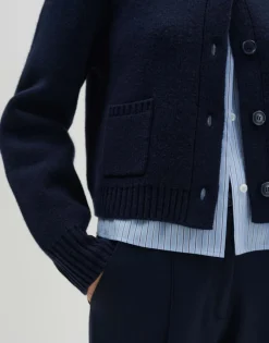 Clearance Strickcardigan TALENIA Loose mit Wolle Strick