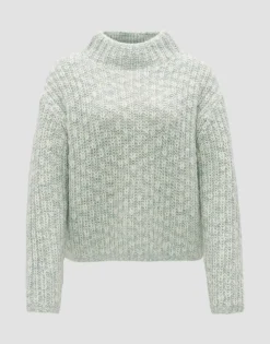 Hot Strickpullover PERKE Boxy Fit in Mélange Optik Strick