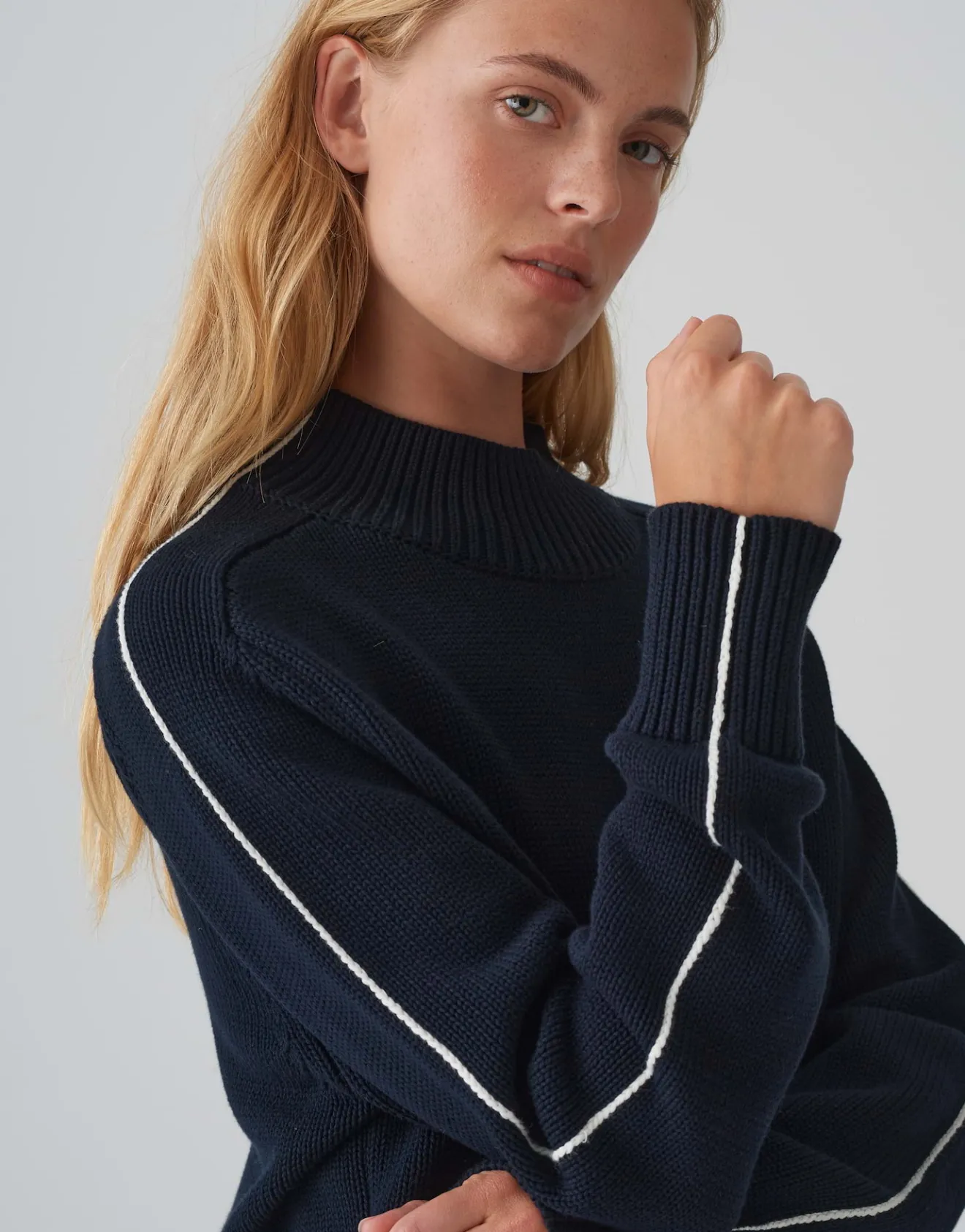 Outlet Strickpullover PIPINGA Regular aus 100% Baumwolle Strick