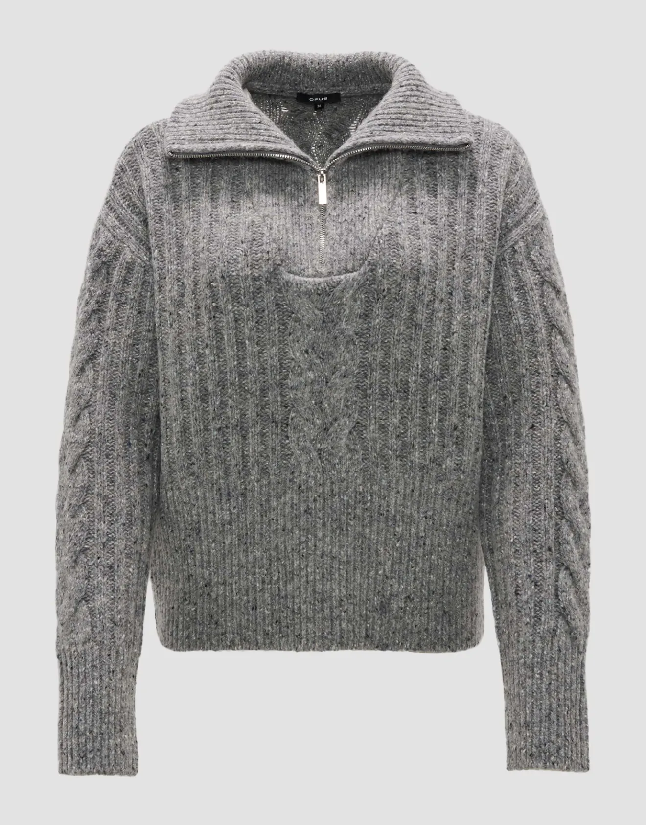 Online Strickpullover POPFY Loose aus Woll Mix Strick