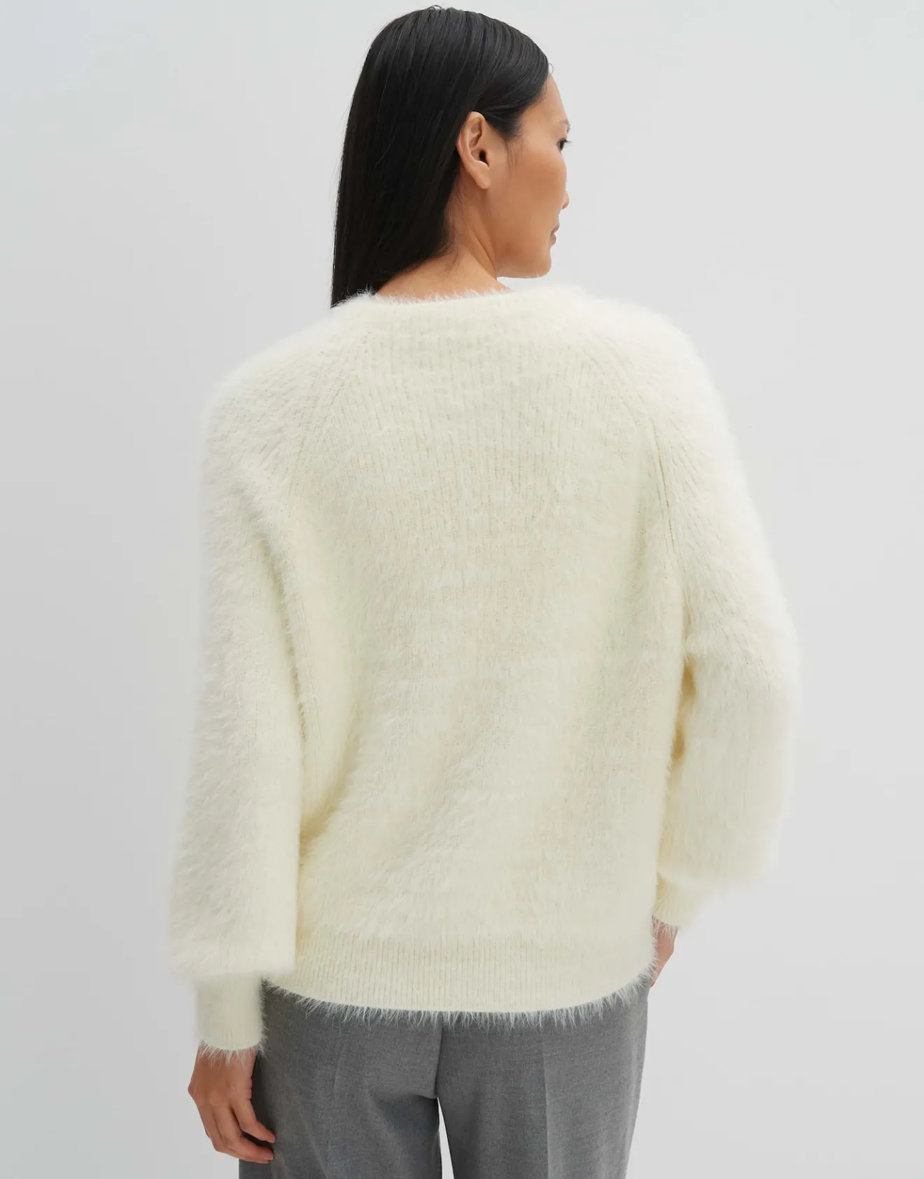 Discount Strickpullover TISSIE Loose in Fake Fur Optik Strick
