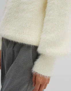 Discount Strickpullover TISSIE Loose in Fake Fur Optik Strick