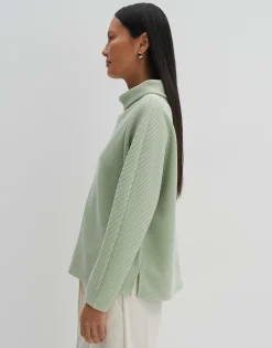 Cheap Strukturierter Sweater UMAJA Loose mit Rollkragen Sweat