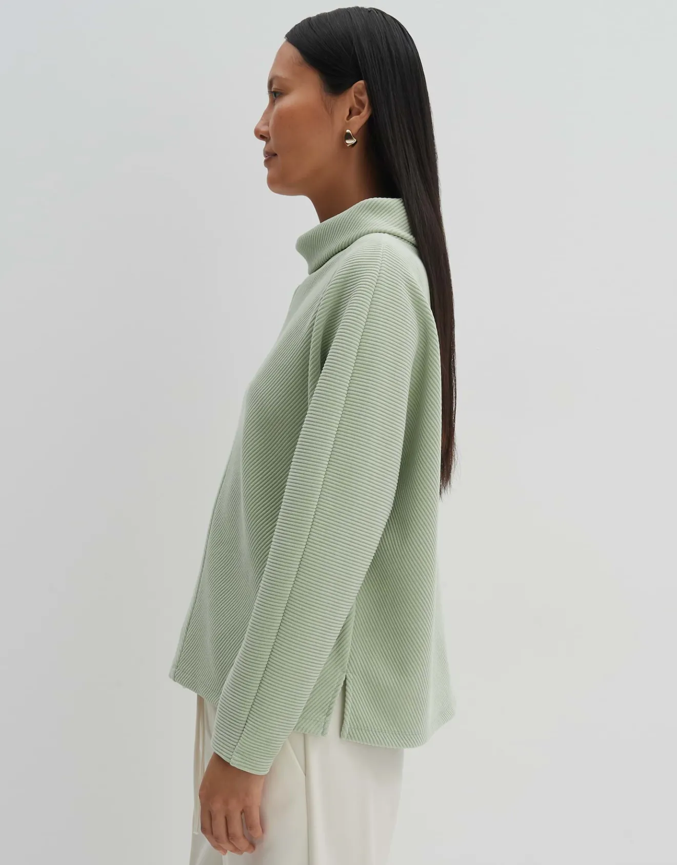 Cheap Strukturierter Sweater UMAJA Loose mit Rollkragen Sweat