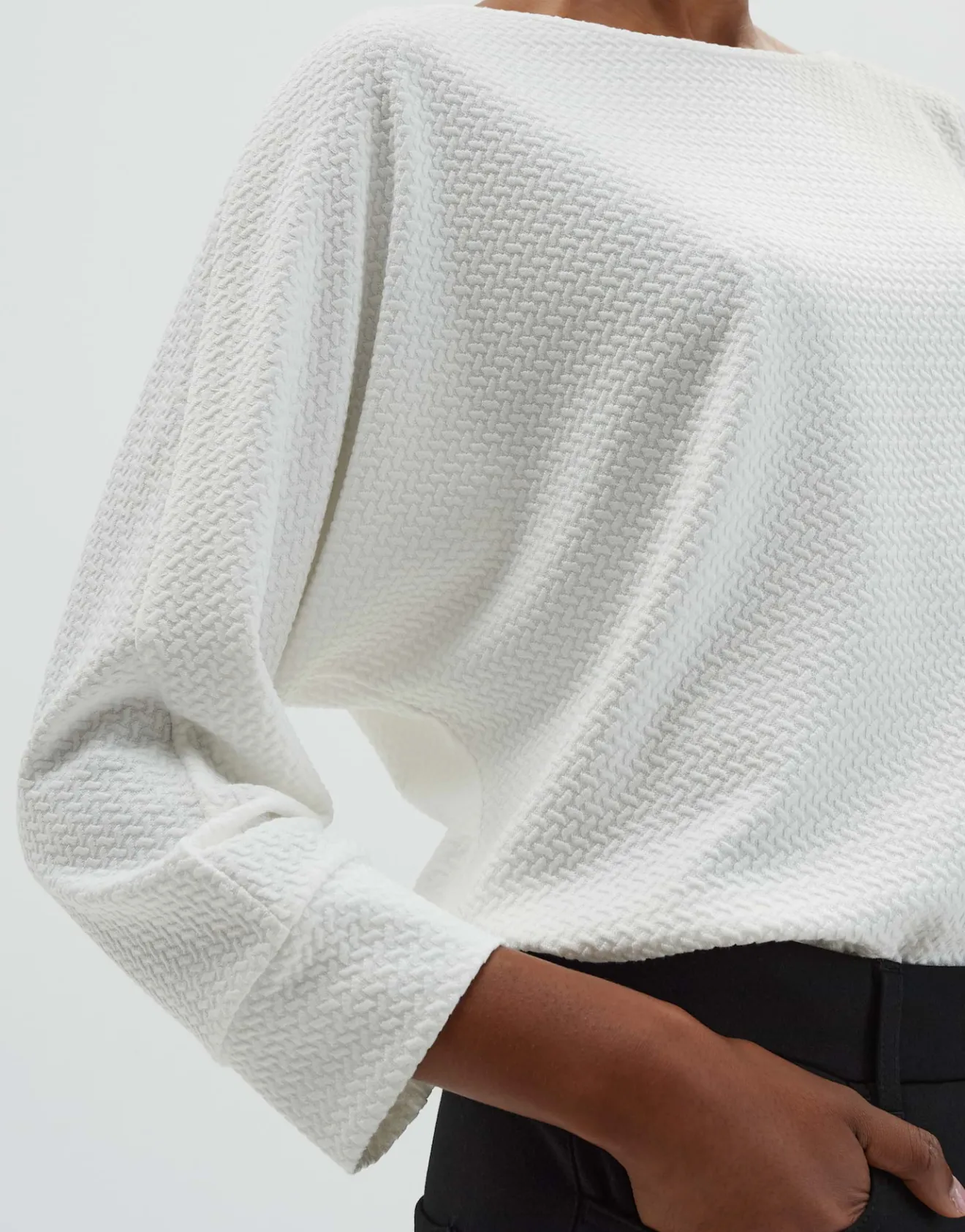 Cheap Strukturiertes Shirt KRISSIE Loose mit Fledermausarm Shirts