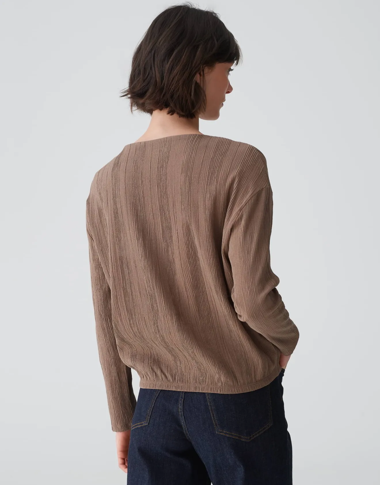 Sale Strukturiertes Shirt SILASUM Regular aus Viskose Mix Shirts