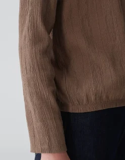 Sale Strukturiertes Shirt SILASUM Regular aus Viskose Mix Shirts