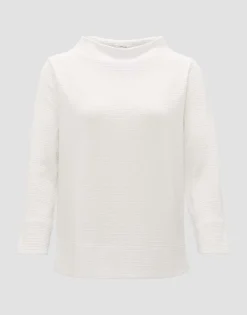 Best Sale Strukturiertes Shirt SUWEN Loose aus elastischem Jersey Shirts