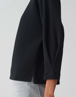 Outlet Sweater GENZI Batwing Fit mit Struktur Sweat