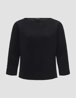 Outlet Sweater GENZI Batwing Fit mit Struktur Sweat