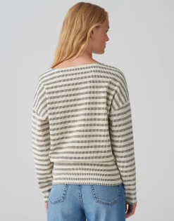 Store Sweater GIEKA STRIPE Regular mit Struktur Sweat