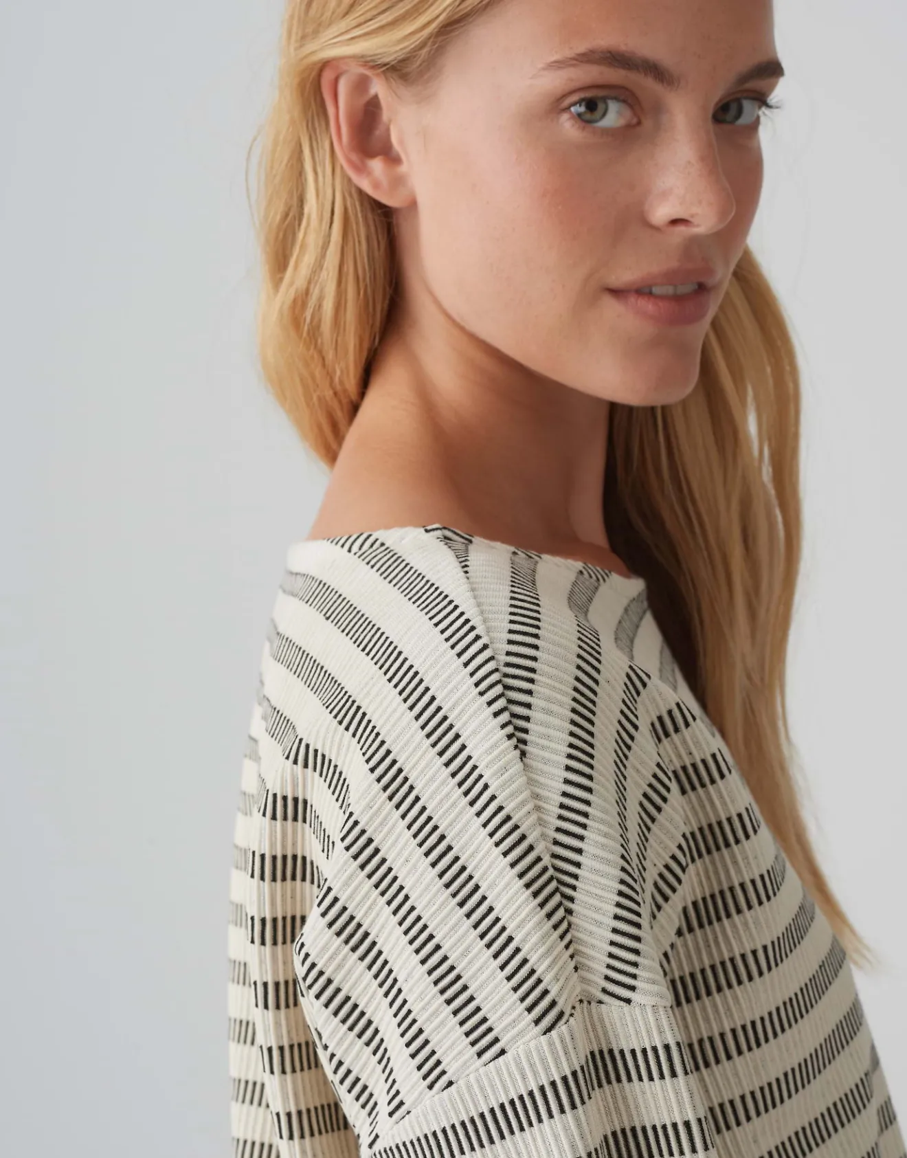 Store Sweater GIEKA STRIPE Regular mit Struktur Sweat
