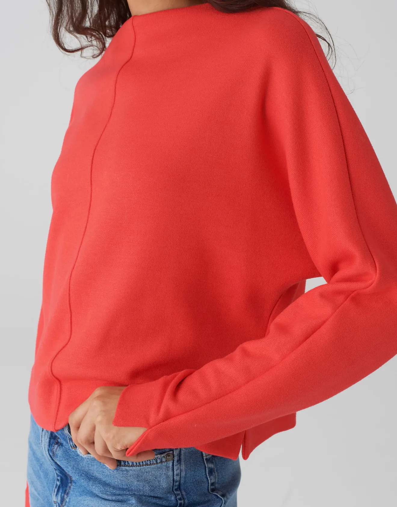 Store Sweater GUNNEL Batwing Fit in softer Strickoptik Strick|Sweat