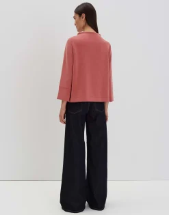 Flash Sale Sweater USARAH Loose aus samtigem Modal Mix Sweat