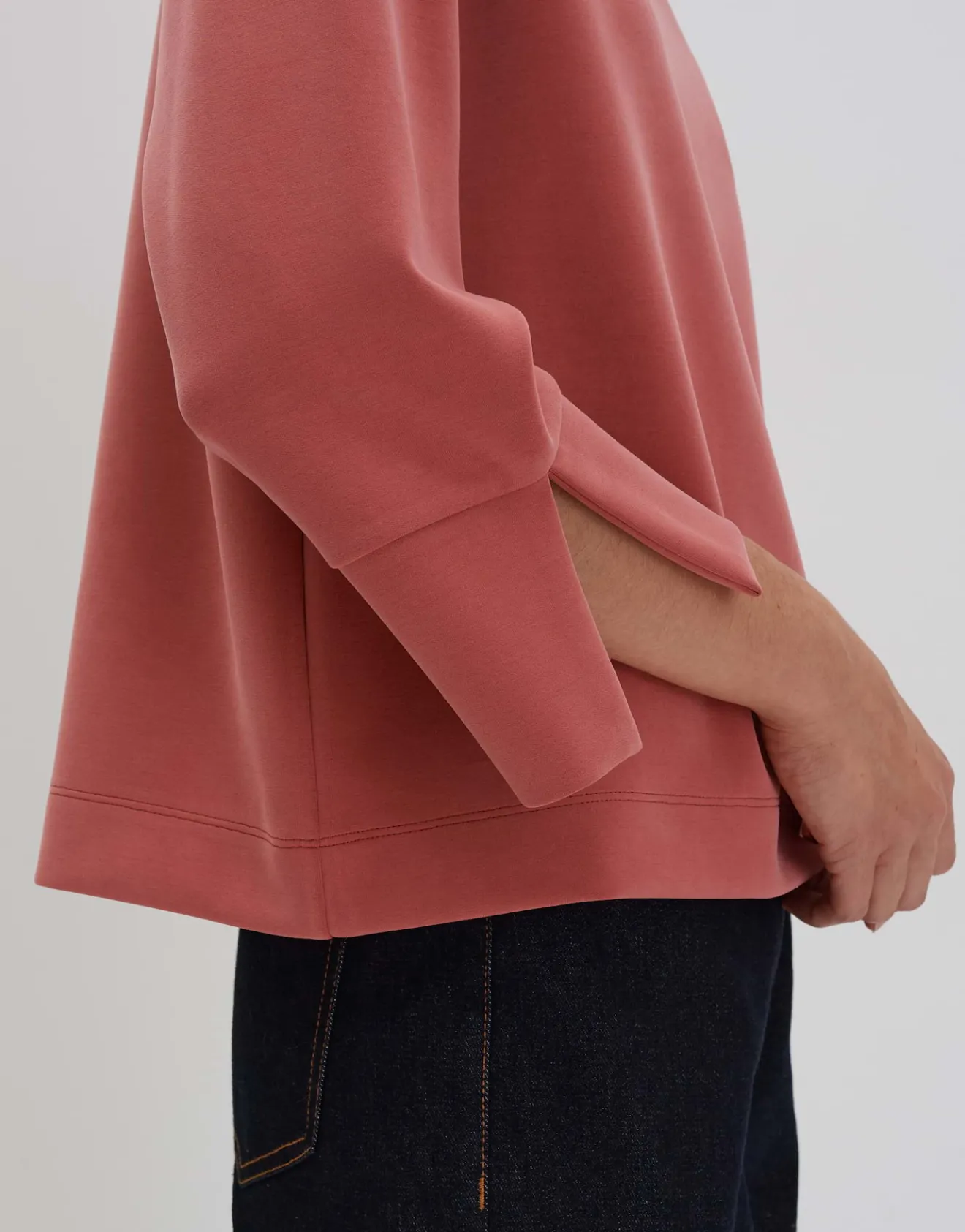 Flash Sale Sweater USARAH Loose aus samtigem Modal Mix Sweat