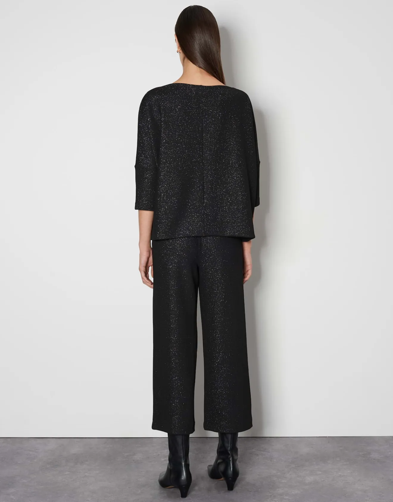 Hot Sweater USHINY DETAIL Loose mit Glitzer Effekt Sweat