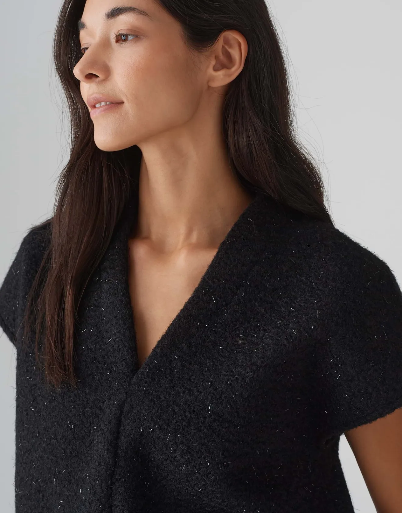 Hot Sweatshirt GLAMINA Regular in schimmernder Bouclé Optik Sweat