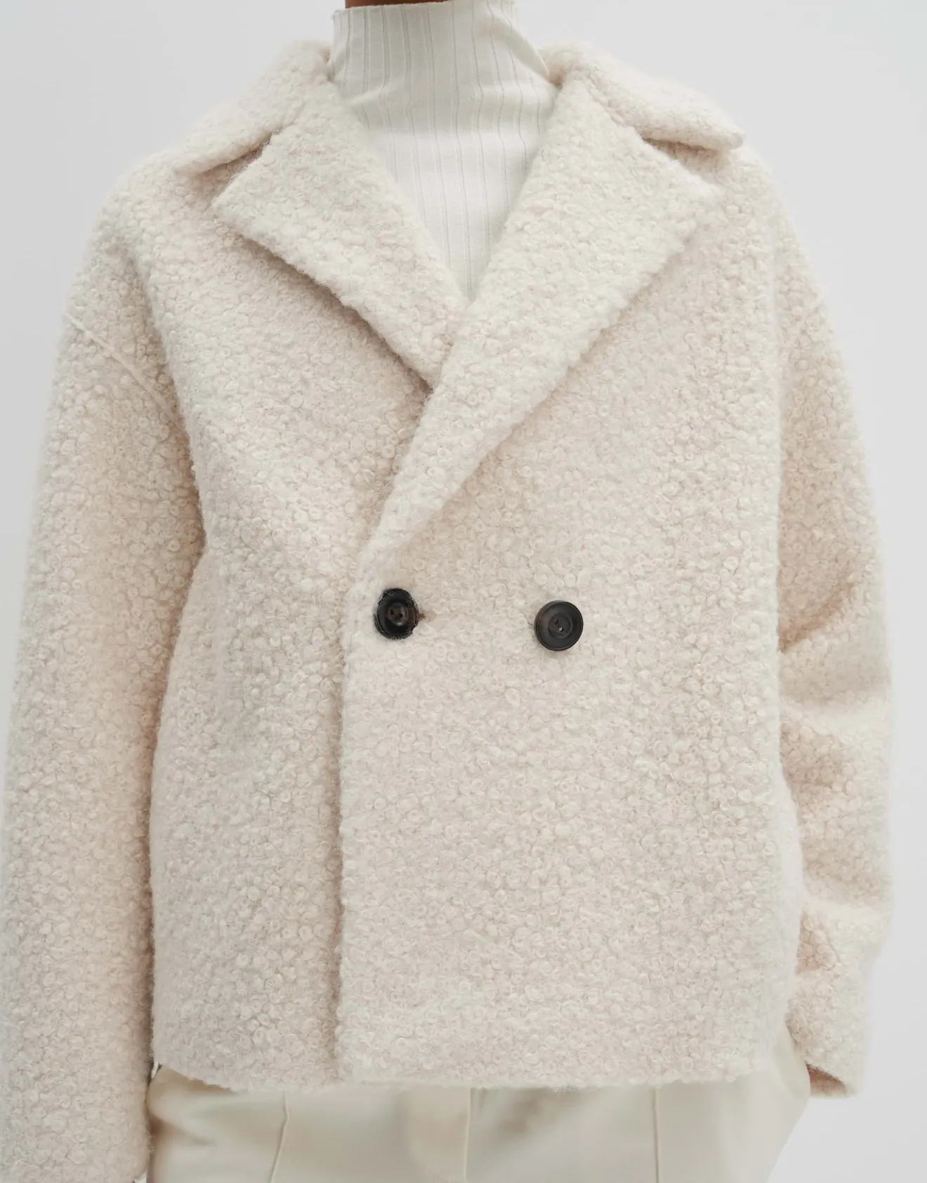 Fashion Teddyjacke VANTELO Loose im Caban Stil Jacken & Mäntel