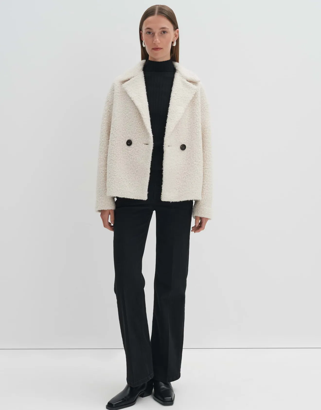 Fashion Teddyjacke VANTELO Loose im Caban Stil Jacken & Mäntel