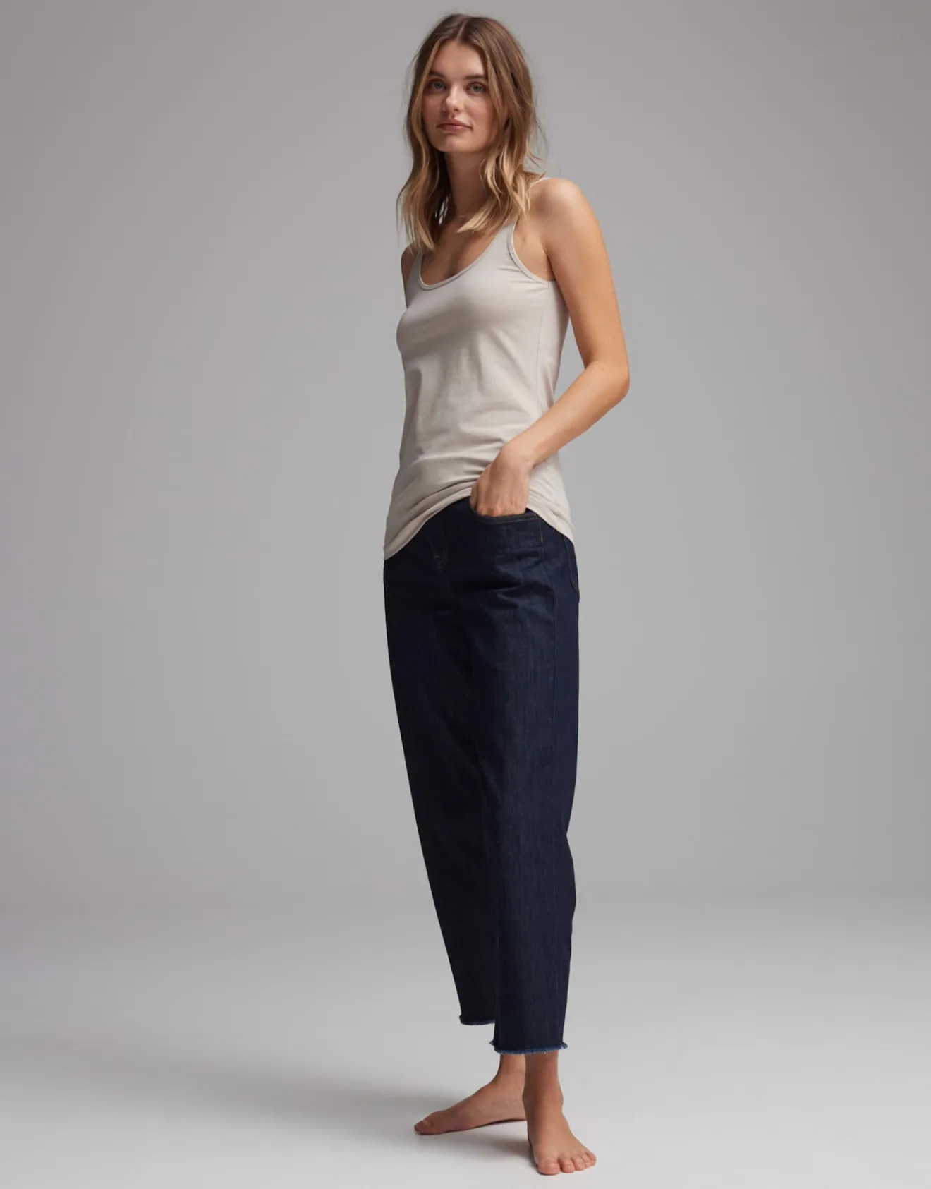 Discount Trägertop INA Slim aus stretchigem BCI Cotton Mix Basics|Shirts
