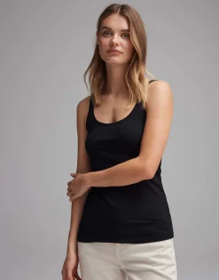 Outlet Trägertop INA Slim aus stretchigem BCI Cotton Mix Basics|Shirts