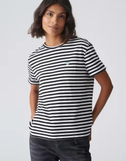 Cheap T-Shirt SERZ STRIPE Regular aus Organic Cotton Basics|Shirts