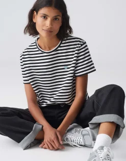 Cheap T-Shirt SERZ STRIPE Regular aus Organic Cotton Basics|Shirts