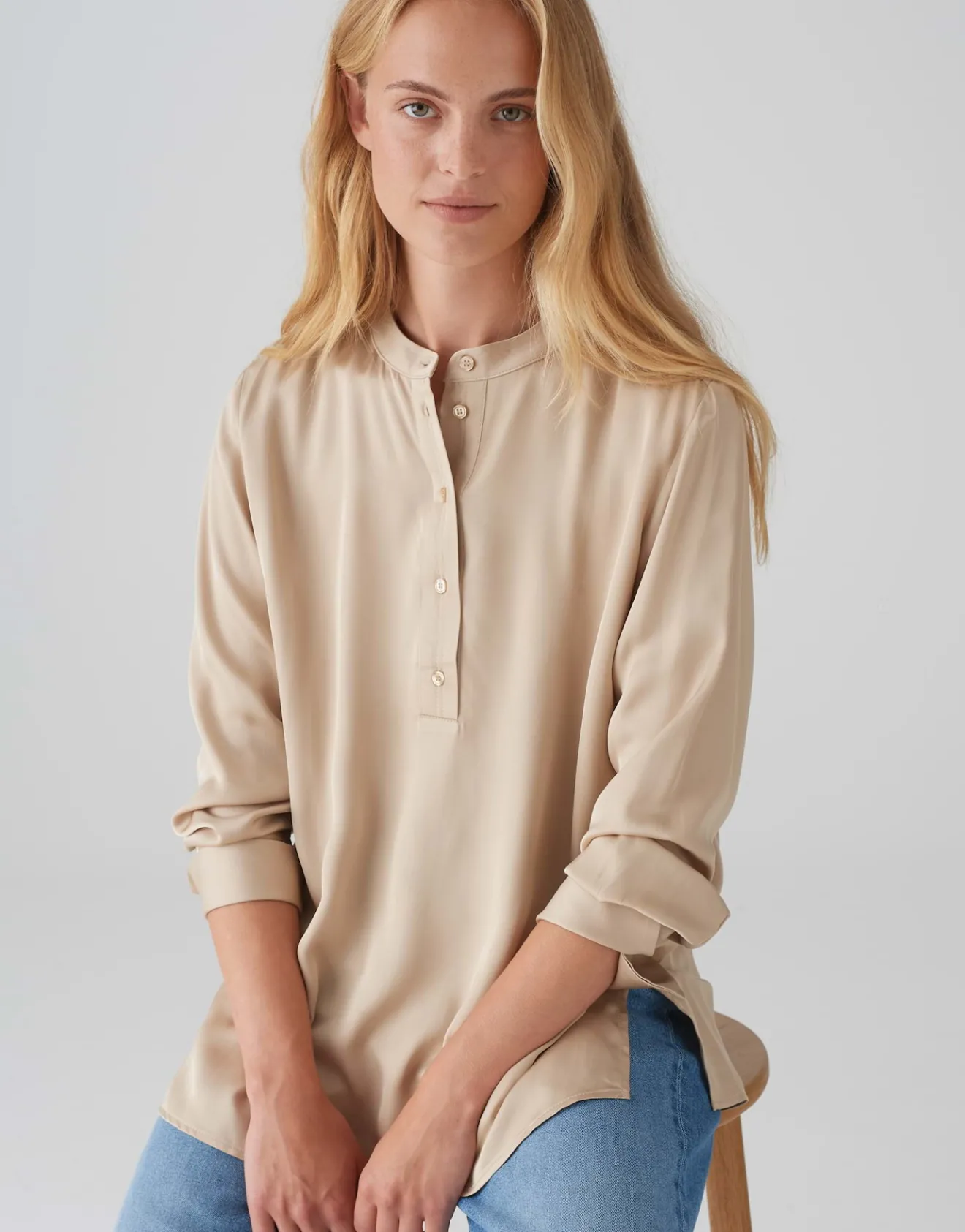 Fashion Tunikabluse FANJI Regular aus Satin Blusen