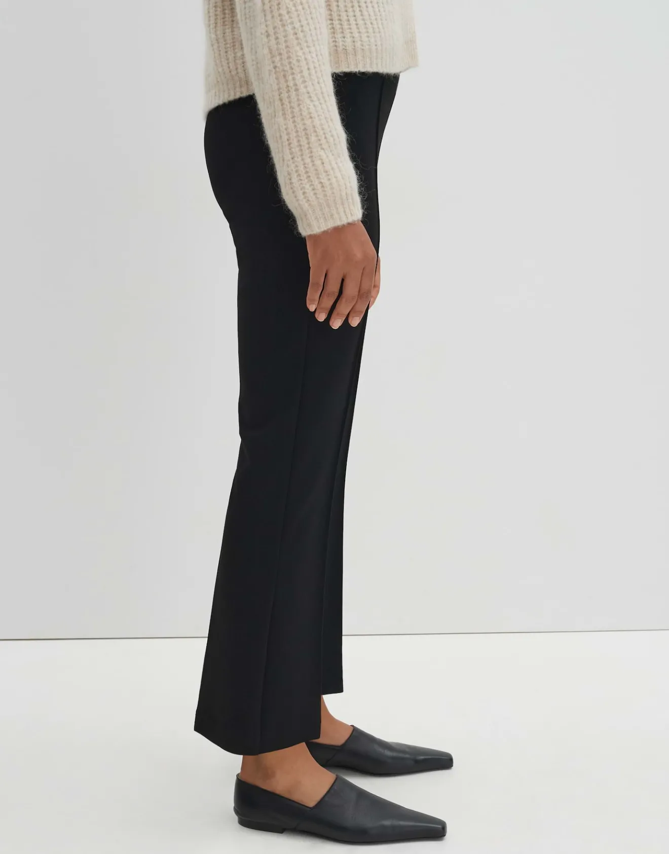 Clearance Verkürzte Flared Pants CURINNA DETAIL aus Sweatware Hosen