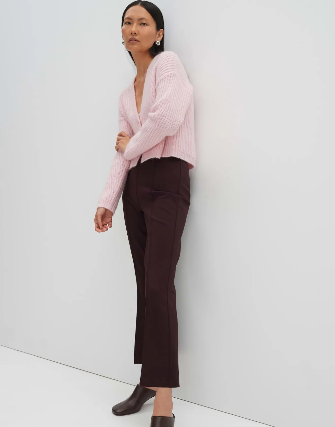 Cheap Verkürzte Flared Pants CURINNA DETAIL aus Sweatware Hosen