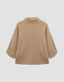 New Verkürzter Strickpullover TALJA Loose aus Woll Mix Strick